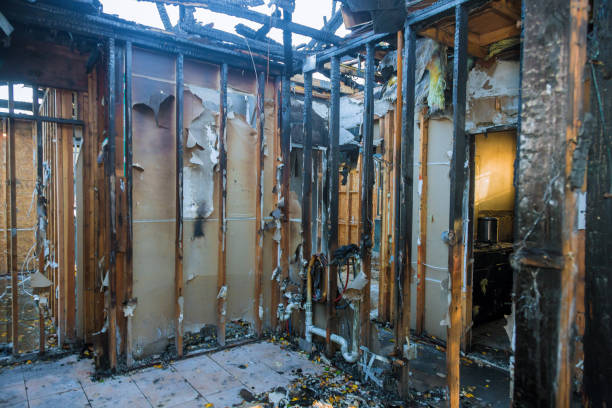 Professional Emergency Fire Cleanup technician working in Quitman, TX